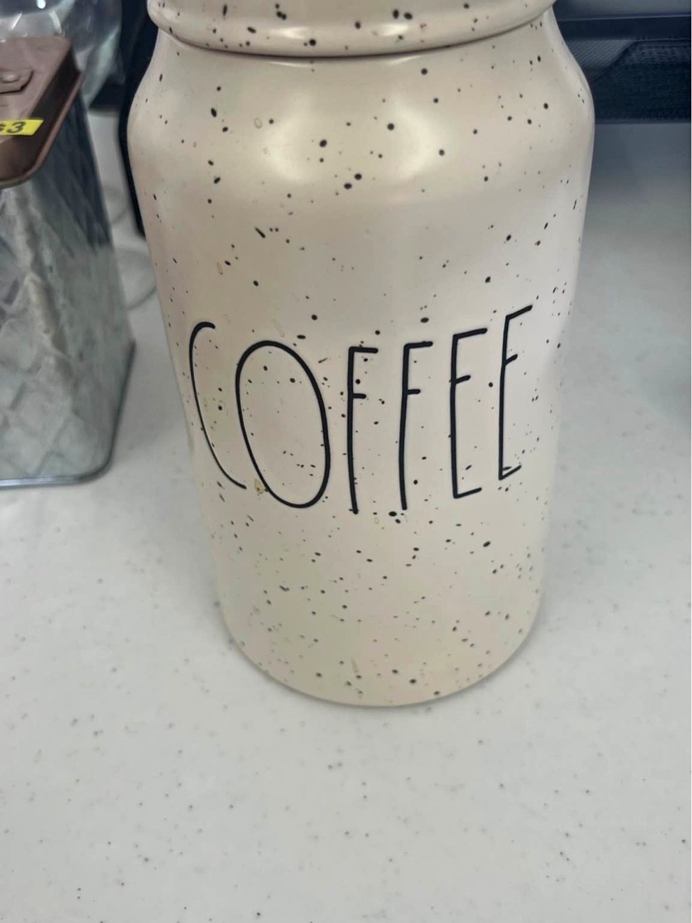 Rae Dunn Cream Speckled COFFEE Canister